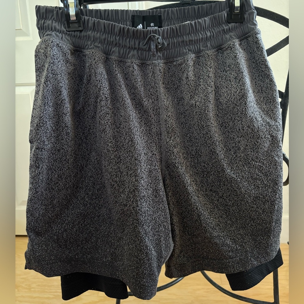 Adidas x Reigning Champ Men’s Charcoal Heather Athletic Combo Shorts